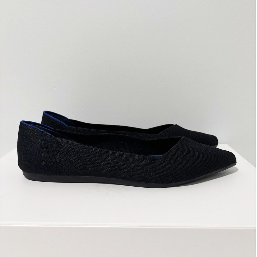 Rothys The Point Ballet Flats Women Size 9 Black Pointed Shoes Corporate Office